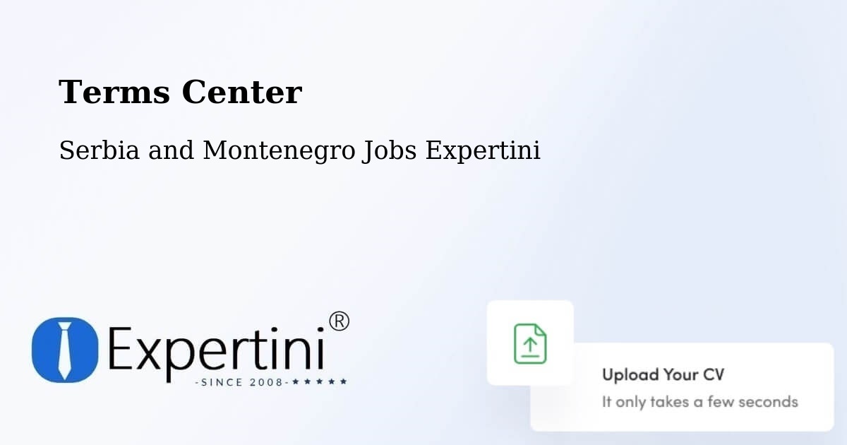 Terms of Service – Anmore - Serbia and Montenegro Jobs Expertini